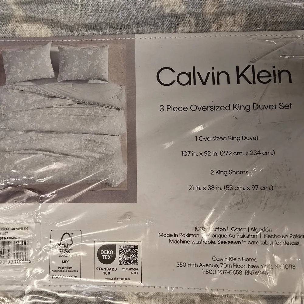 Calvin Klein King Duvet Cover Set, Super Soft Cotton Bedding with Matching Shams